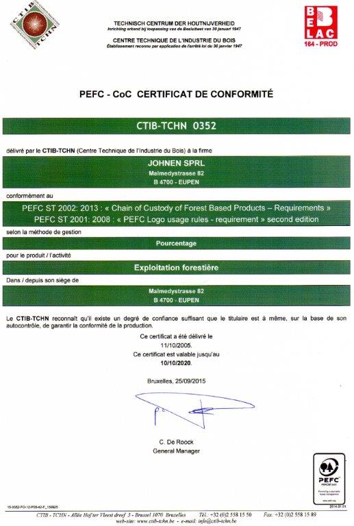 PEFC Zertifikat 2016